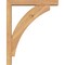 Ekena Millwork Thorton Block Smooth Bracket w/ Offset Brace, Western Red Cedar, 3 1/2"W x 16"D x 20"H BKT0402X16X20THR05SWR - alternate 4